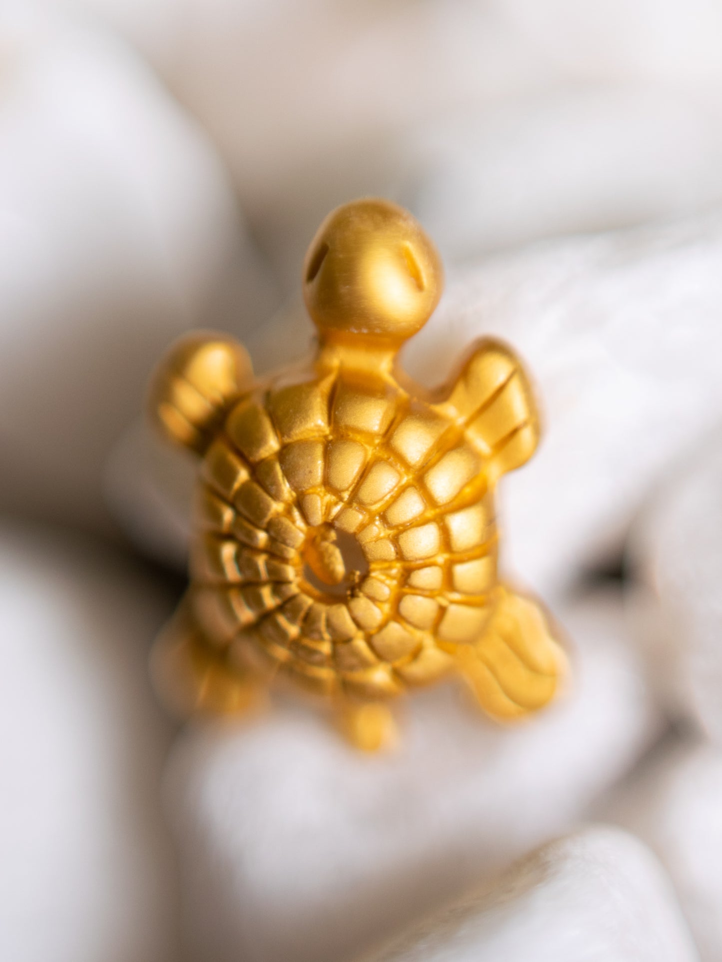 24K Gold Plated Pre-Columbian Muisca Turtle Shaped Earrings.