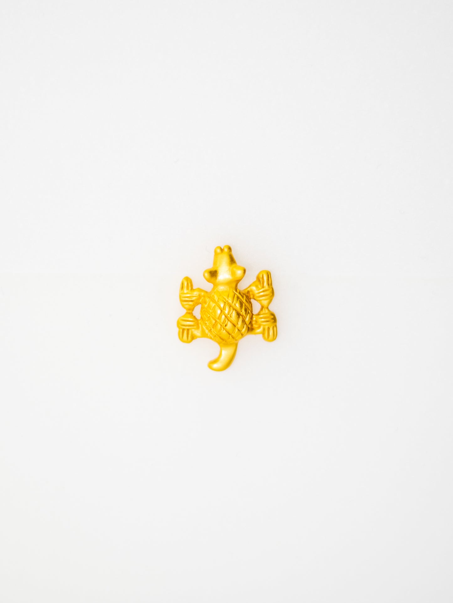 24K Gold Plated Pre-Columbian Muisca Armadillo Shaped Earrings.