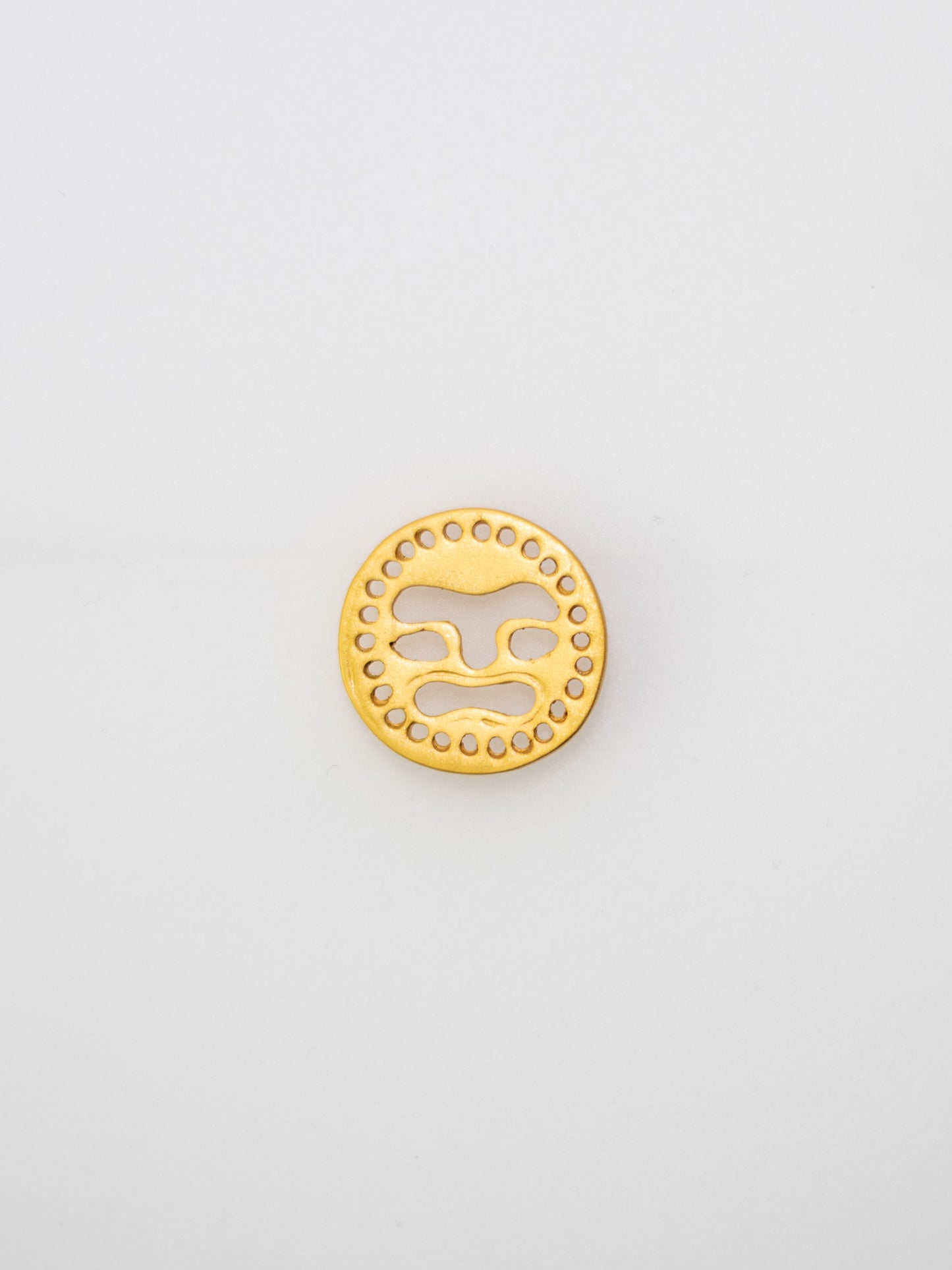 24K Gold Plated Pre-Columbian Muisca Mask Earrings.