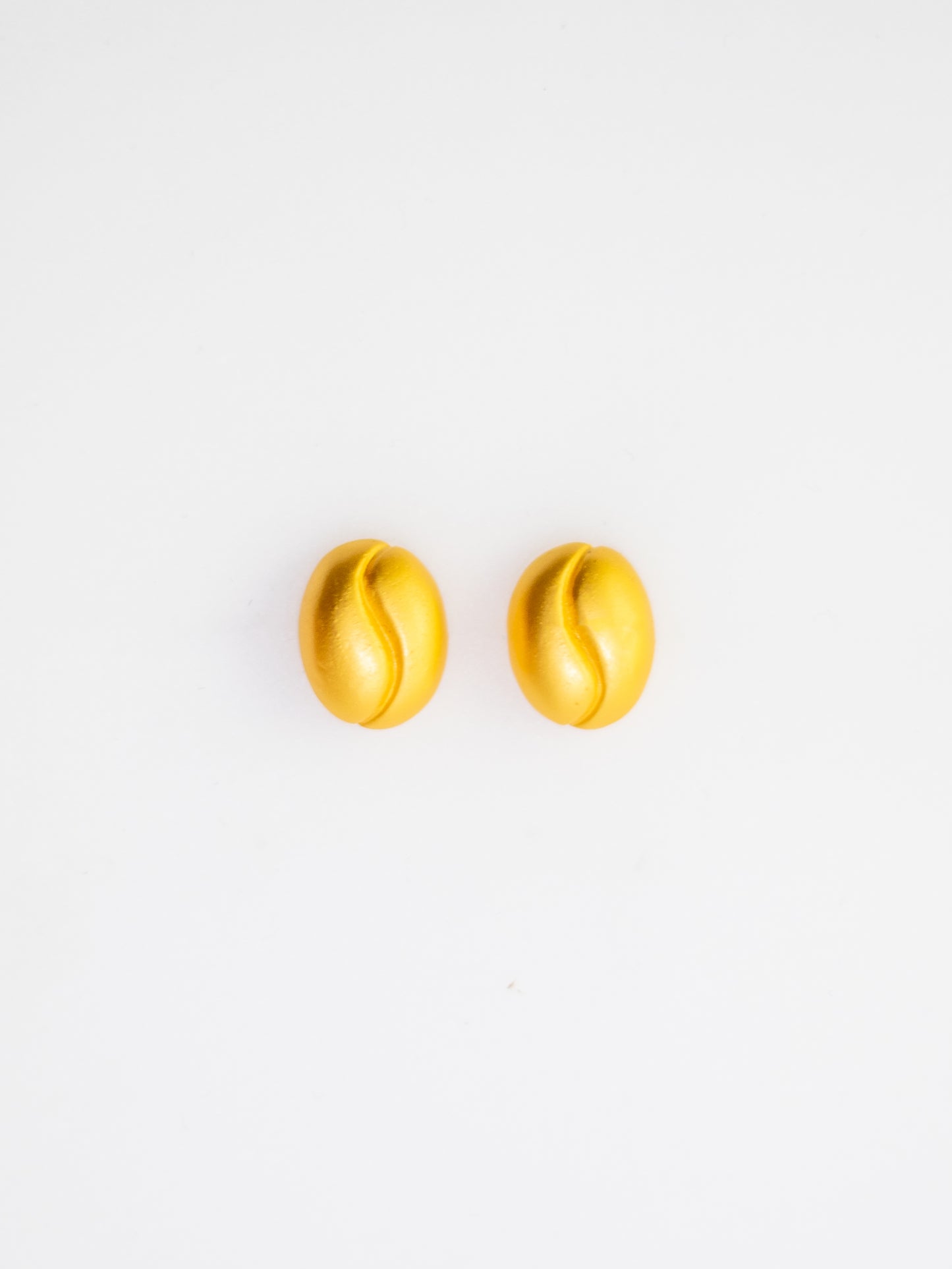 24K Gold Plated Pre-Columbian Muisca Coffee Bean Earrings.