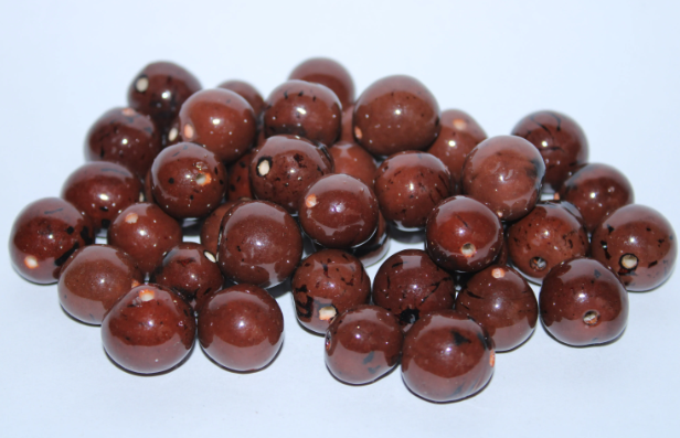 Natural Beads |Bombona Seed Beads| 30 Bombona Balls from Colombia, Polished. Brown Bombona Seeds. It’s Punctured Straight Through. TBBrown01