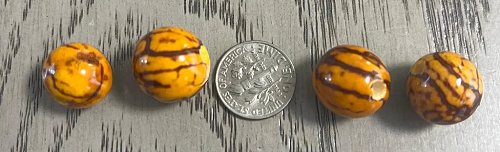 Natural Beads |Bombona Seed Beads| 20 Bombona Balls from Colombia. Yellow Bombona Seeds. It’s Punctured Straight Through. TBYellow05