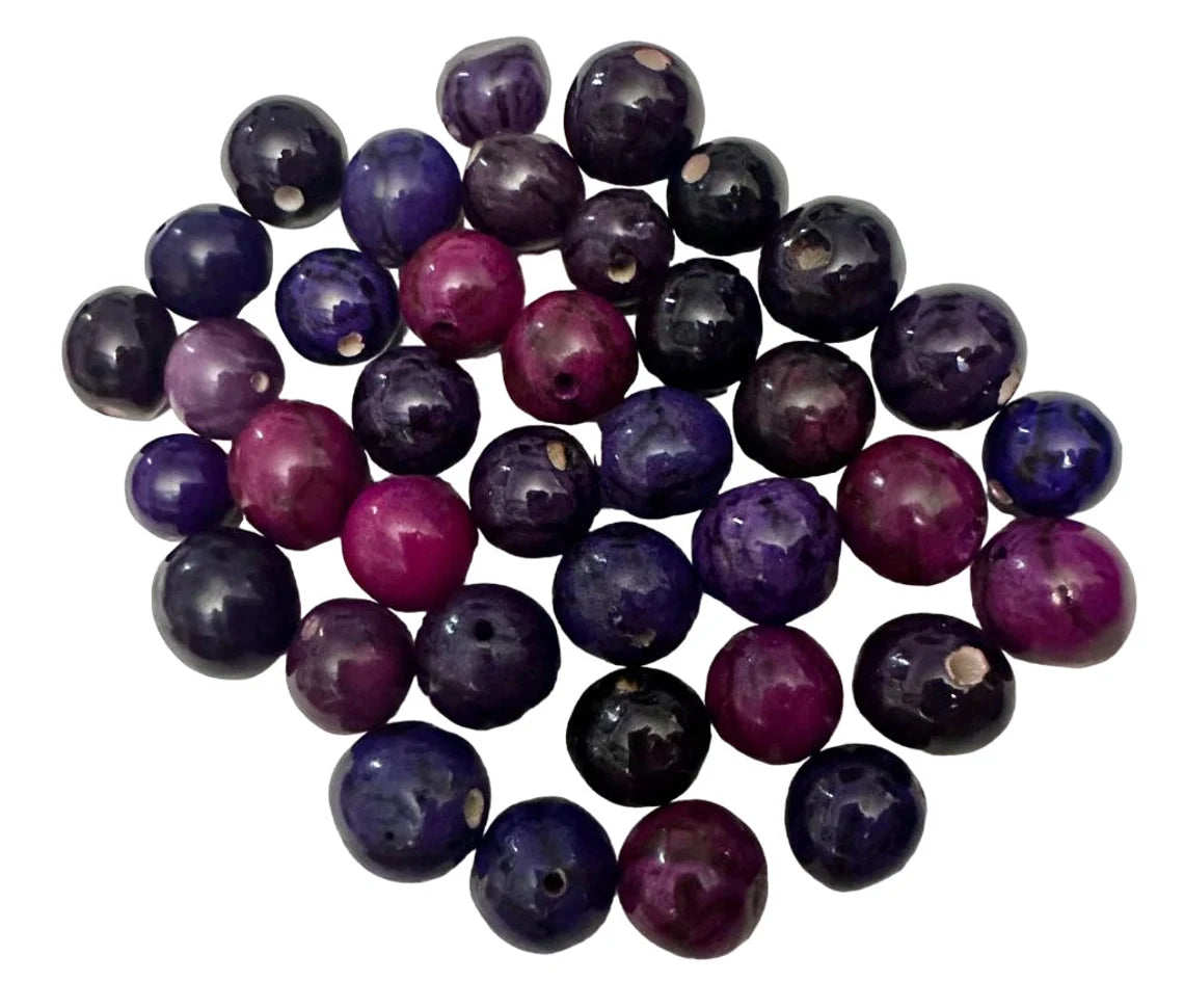 Bombona Ball Beads. 20 Purple Pieces.