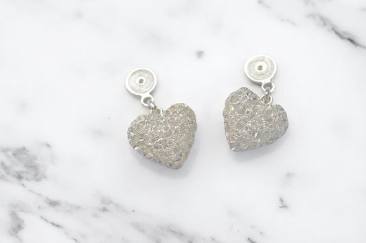 Heart Silver Filigree Earrings
