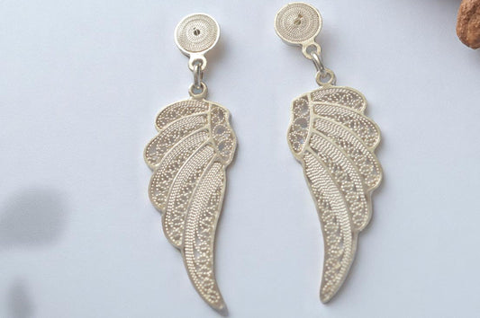 Wings Silver Filigree Earrings