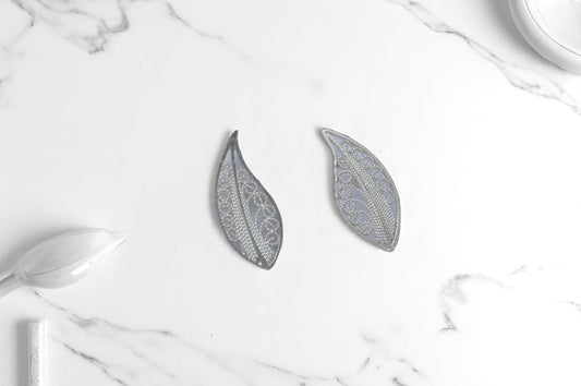 Leaf Silver Filigree Earrings