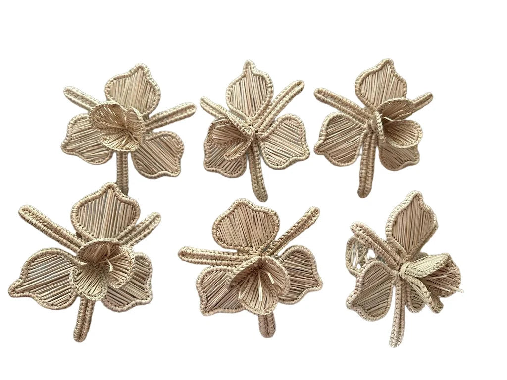 Napkin Flower Shaped Ring Holder Set.