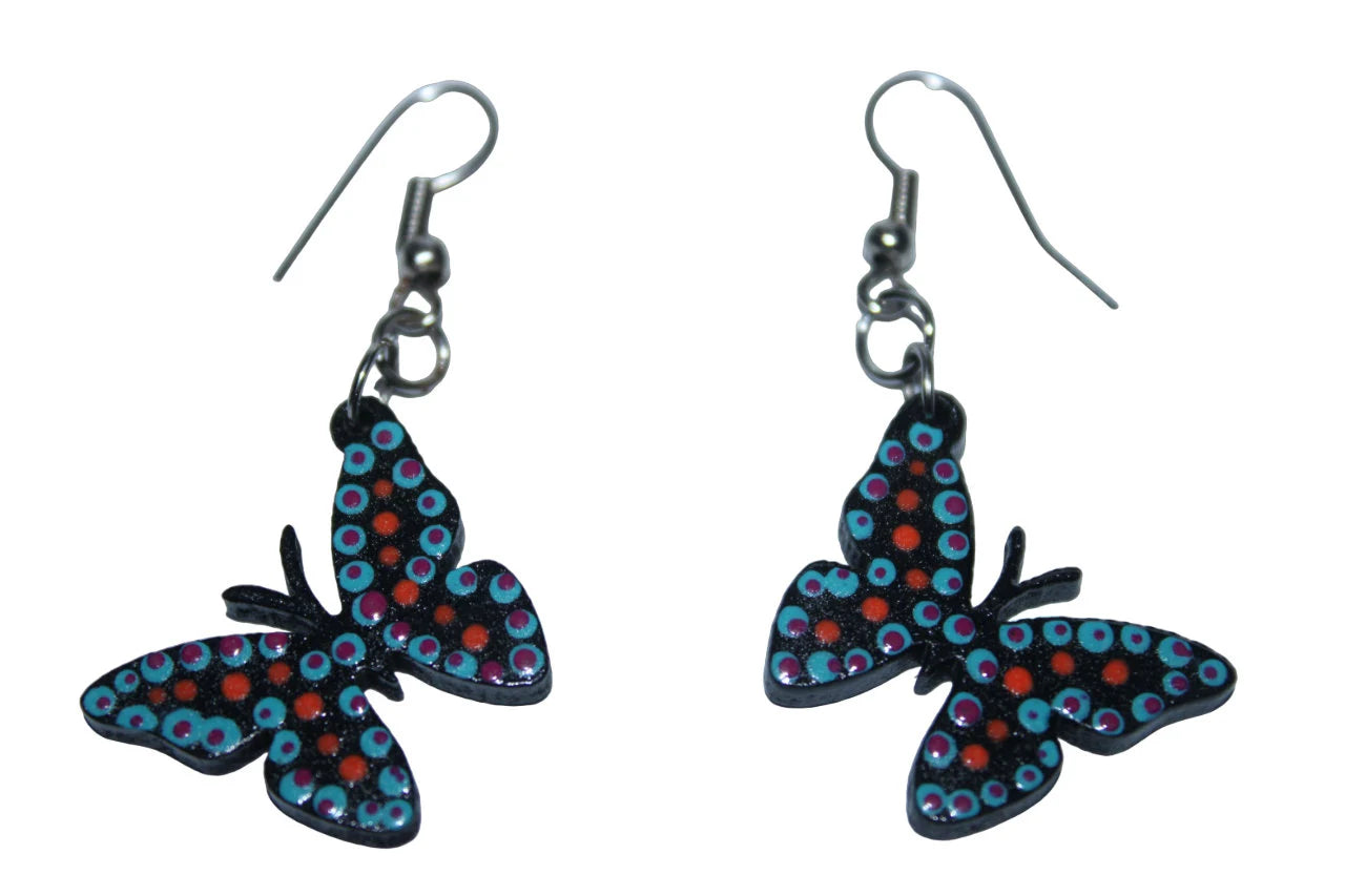 Laser Cut Butterfly Earrings.