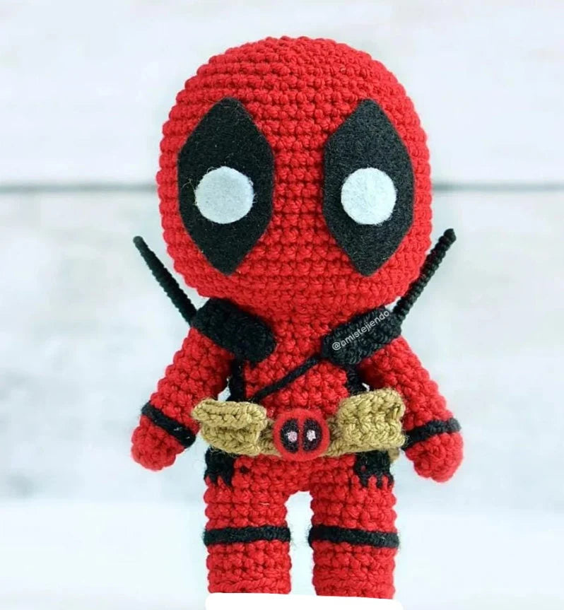 Crochet Deadpool and Wolverine. Marvel Amigurumi