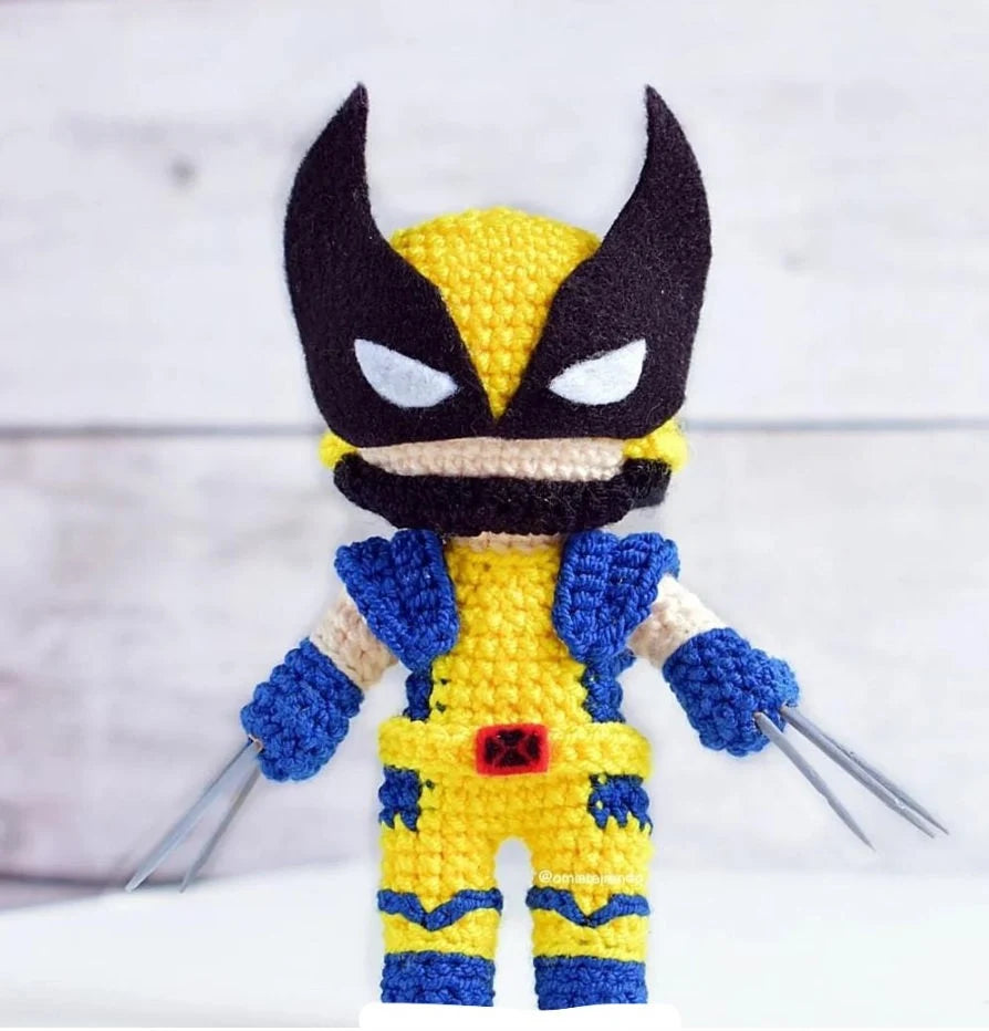 Crochet Deadpool and Wolverine. Marvel Amigurumi