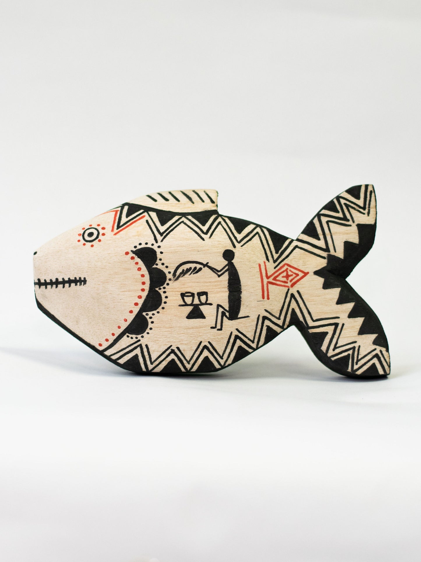 Decorative Hand painted Wood Fish