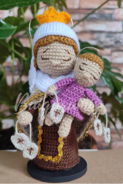 Holy Mary with Baby Jesus | Virgin Mary | Blessed Virgin |Our Mother Mary 100% handmade crochet Amigurumi Crochet mini handmade in Colombia