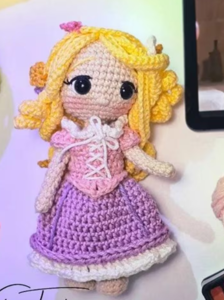 Rapunzel Crochet Amigurumi Princess Doll Rapunzel Disney Princess Plush Doll Disney Amigurumi Doll Handmade in Colombia by Women Artisans