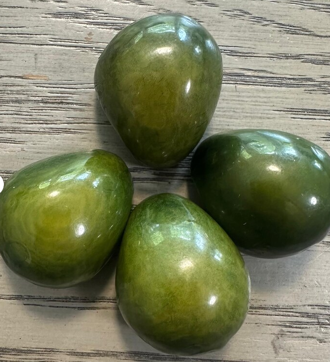 Tagua Beads Jewelry Making | Seeds Beads | 10 Green Teardrop Shape Eco Beads | 2 x 2.5 cm. approx. Side Drilled 2 Holes Beading Sustainable