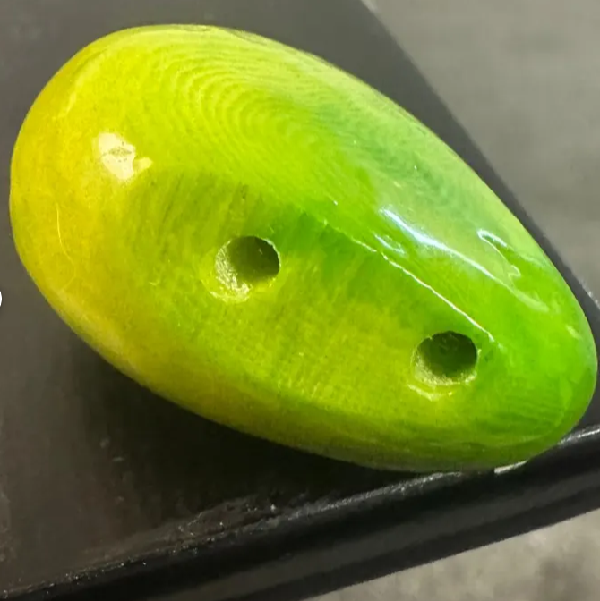 Tagua Beads Jewelry Making | Seeds Beads | 10 Green Teardrop Shape Eco Beads | 2 x 2.5 cm. approx. Side Drilled 2 Holes Beading Sustainable