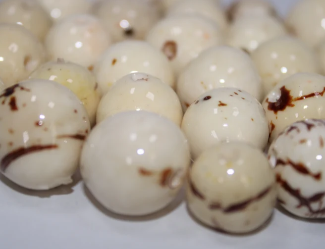 Seed Beads White Bombona Balls 100 pcs Size: 2-2.5 cm. Approx. Top Drilled Natural Jewelry Making Supplies Free Shipping in USA