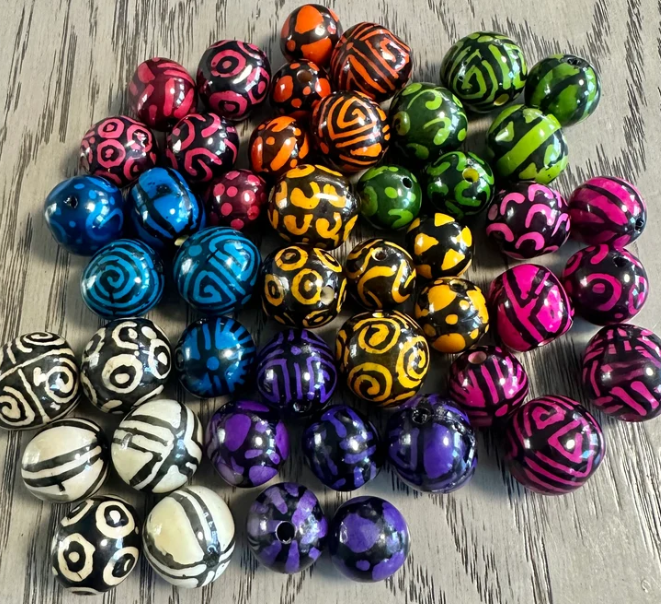 Seed Beads for Jewelry Making Beading 40 Multicolor Bombona Balls Set in 8 Colors Natural Jewelry Making Supplies