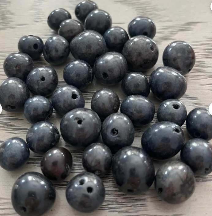 30 Black Color Mini Bombona Seed Pearls from Colombia, Polished. Jewelry supplies Jewelry making. Perforated top. Free shipping