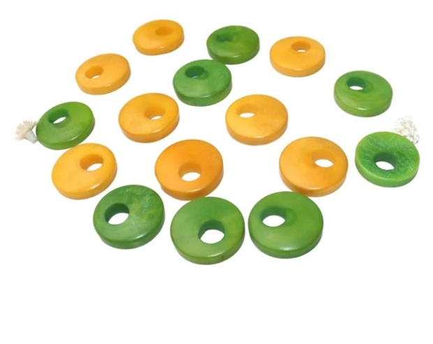 Tagua Beads Donut Shape. Tagua Donuts in Pink. 15 Beads Undrilled. 0.7 inches approx. Sustainable, Ethical Eco-Friendly Jewerly Making Beads