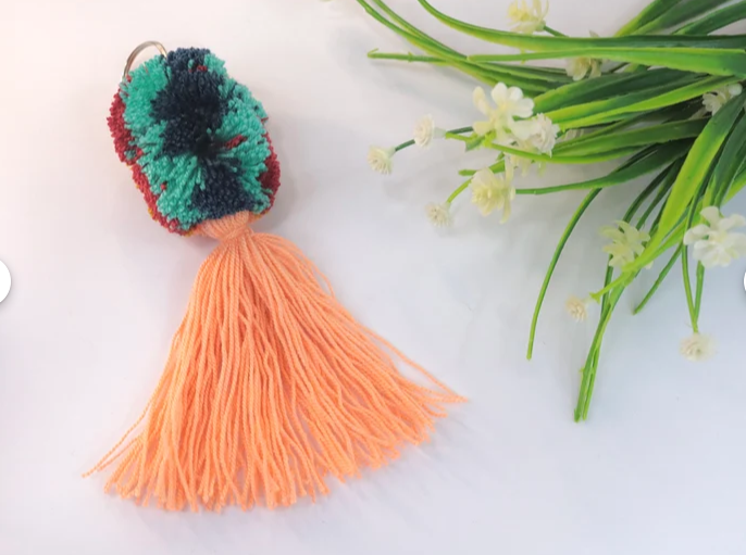 Wayuu Handmade Keychain. Handmade Multicolor Keychain. Eco Friendly, Natural Fiber Accessories, Organic and Exotic Keychain