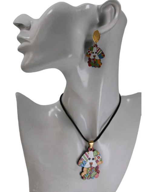 Mother's Day | Dog Lover Necklace and Earrings | Laser Wood Cut Pendant | Wooden Earrings Wood Necklace Handmade Jewelry Eco Gift for Her