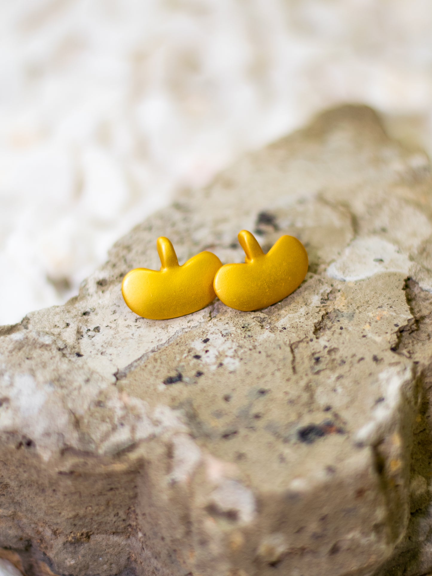 24K Gold Plated Pre-Columbian Muisca Geometrical Earrings.