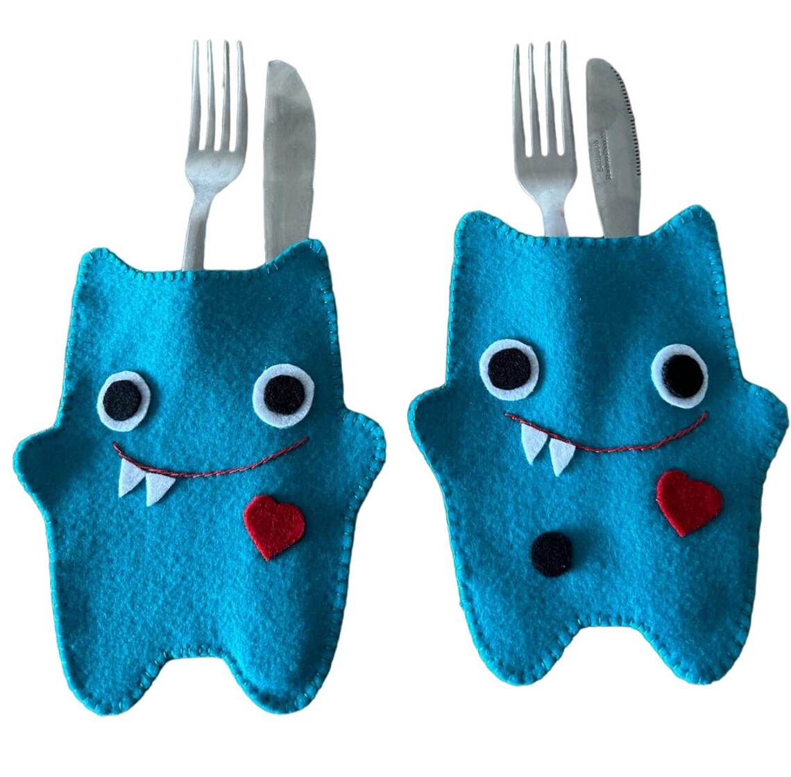 Halloween Monster Silverware Bag Set.