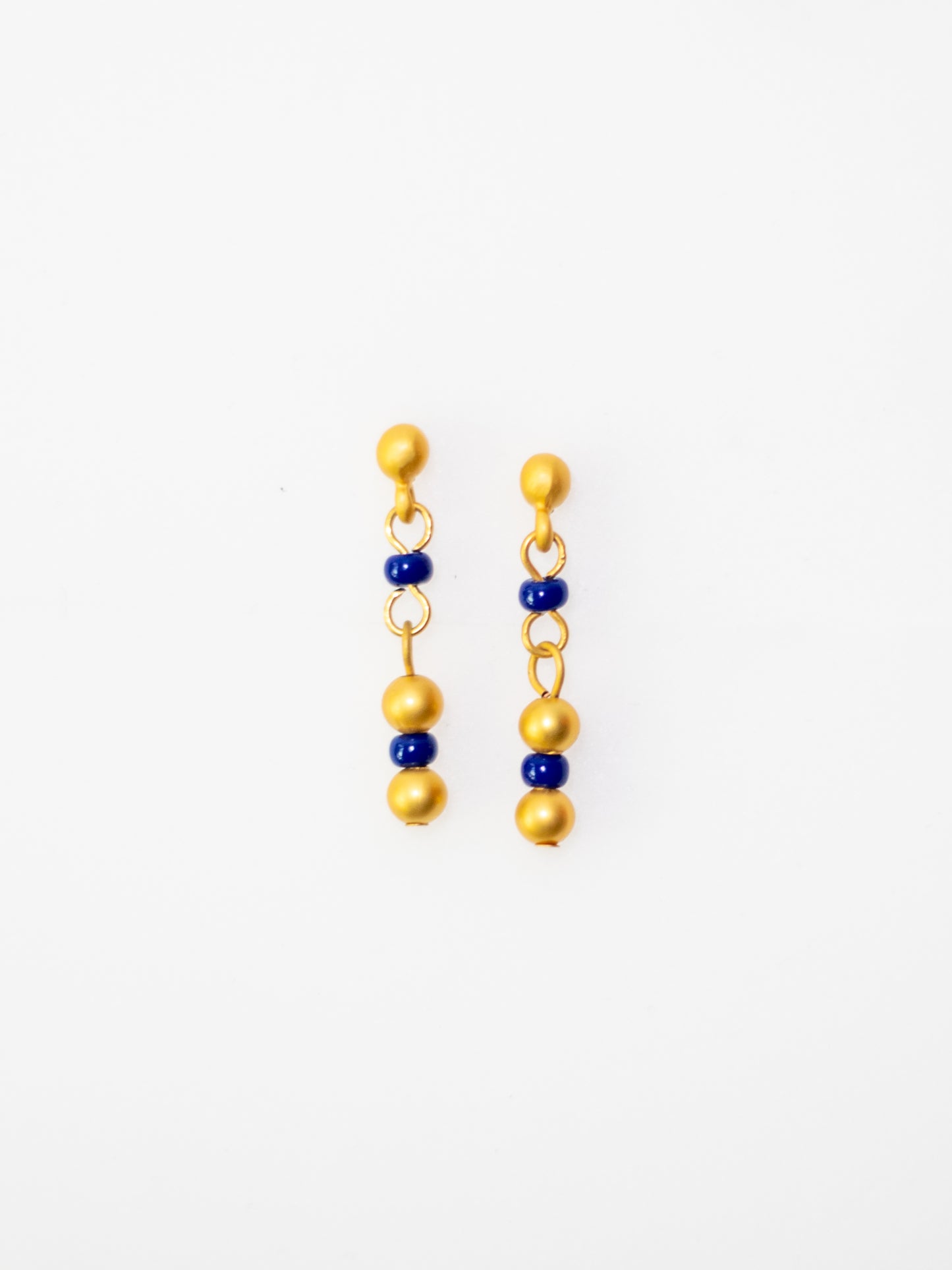 24K Gold Plated Pre-Columbian Muisca Golden and Blue Jewelry Set.