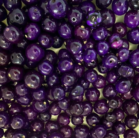 Natural Beads |Bombona Seed Beads| 30 Bombona Balls from Colombia. Purple Bombona Seeds. It’s Punctured Straight Through. TBPurple01