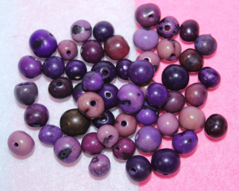 Multicolored Acai Seed Beads from the Amazonian Palm. Size: 6x6mm. Hole Size 1mm Approx 8 Colors Pack of 200 Beads. TAMulticolored01