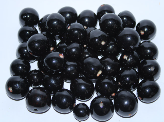 Natural Beads |Bombona Seed Beads| 30 Bombona Balls From Colombia. Black Bombona Seeds. It’s punctured straight through. TBBlack01