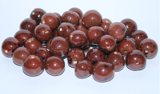 Natural Beads |Bombona Seed Beads| 30 Bombona Balls from Colombia, Polished. Brown Bombona Seeds. It’s Punctured Straight Through. TBBrown01