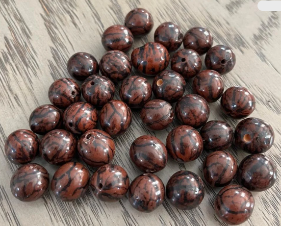Natural Beads |Bombona Seed Beads| 30 Bombona Balls, Polished. Brown Coffee Bombona Seeds. It’s Punctured Straight Through. TBBrown02