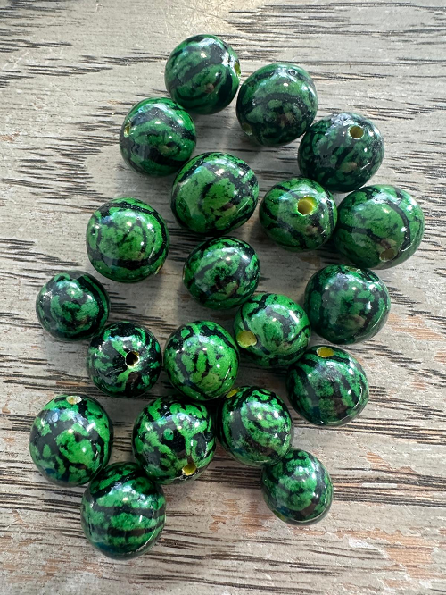 Natural Beads |Bombona Seed Beads| 30 Bombona Balls from Colombia. Green Bombona Seeds. It’s Punctured Straight Through. TBGreen05