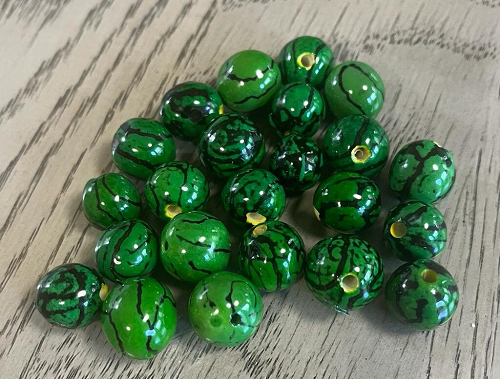 Natural Beads |Bombona Seed Beads| 30 Bombona Balls from Colombia. Green Bombona Seeds. It’s Punctured Straight Through. TBGreen03