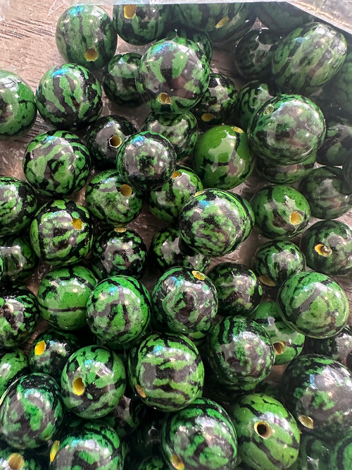Natural Beads |Bombona Seed Beads| 30 Bombona Balls from Colombia. Green Bombona Seeds. It’s Punctured Straight Through. TBGreen05