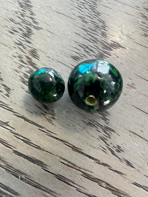 Natural Beads |Bombona Seed Beads| 30 Bombona Balls from Colombia. Green Bombona Seeds. It’s Punctured Straight Through. TBGreen05