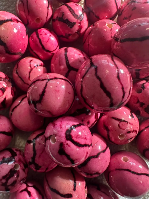 Natural Beads |Bombona Seed Beads| 30 Bombona Balls from Colombia. Pink Bombona Seeds. It’s Punctured Straight Through. TBPink01