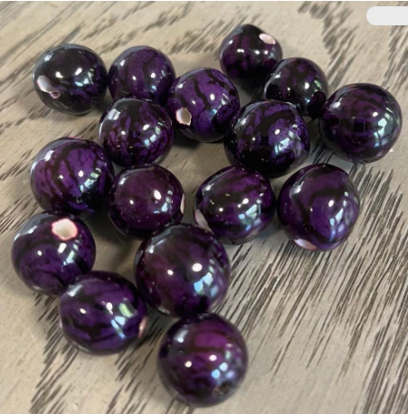 Natural Beads |Bombona Seed Beads| 20 Bombona Balls from Colombia. Purple Bombona Seeds. It’s Punctured Straight Through. TBPurple02
