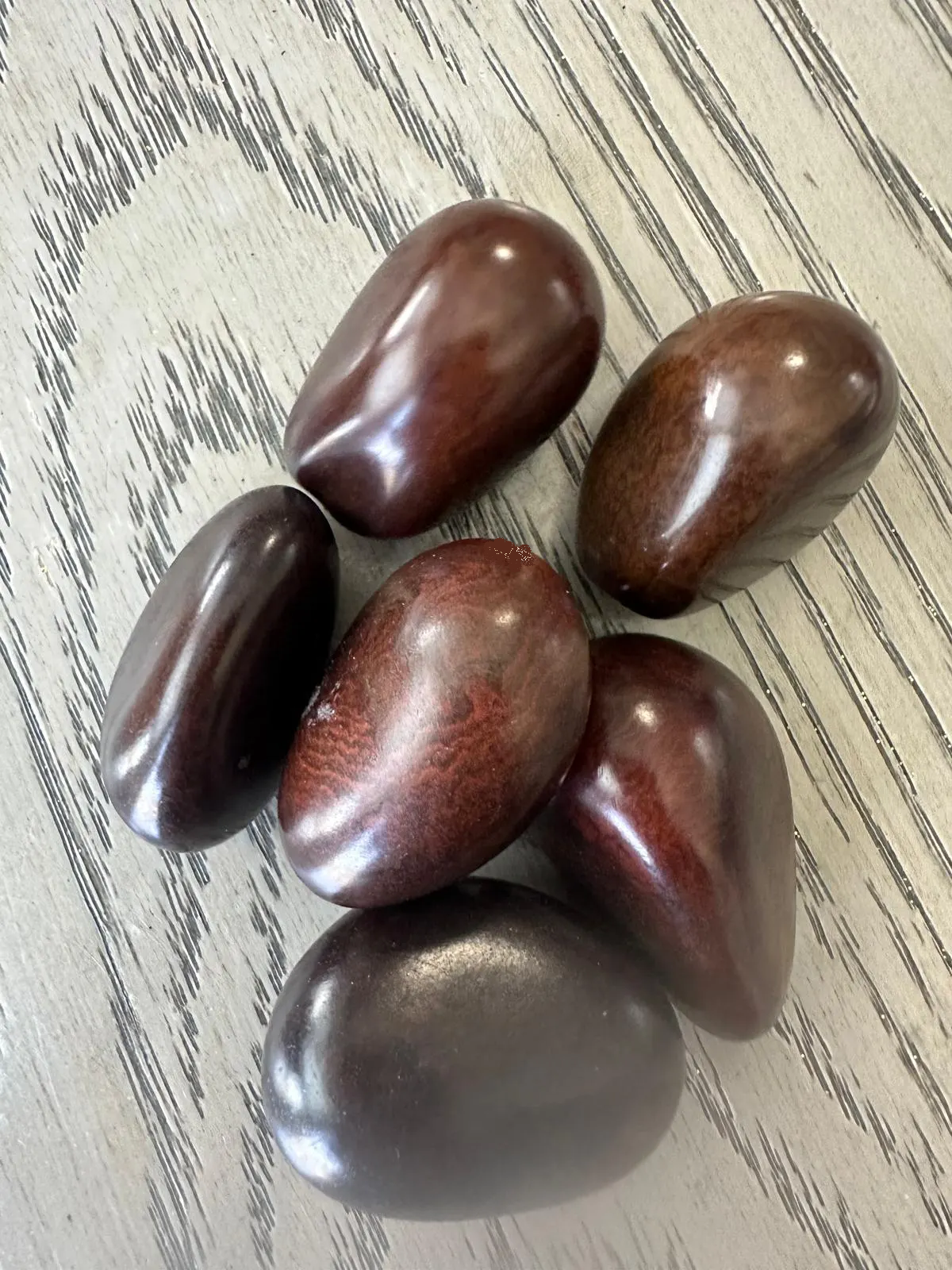 Seed Beads Whole 5 Tagua Nuts Brown Polished Natural Shine Large: 3.5x3 cm. Undrilled. Jewelry Making Carving Woodwork. TWBrown02D-U