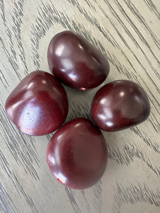 Seed Beads Whole 5 Tagua Nut Plum Color Polished Natural Shine Large 3.5 x 3cm.  approx. Top Drilled. TWPurple02D-U
