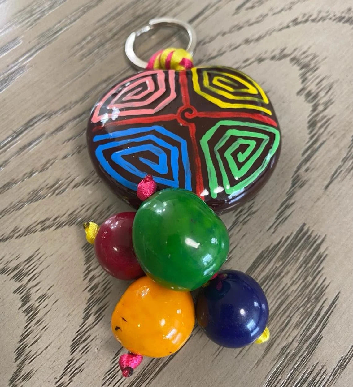 Tagua and Bombona Multicolored Keychain.