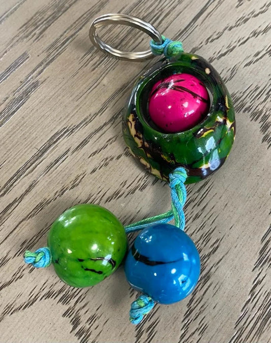 Tagua and Bombona Multicolored Keychain.
