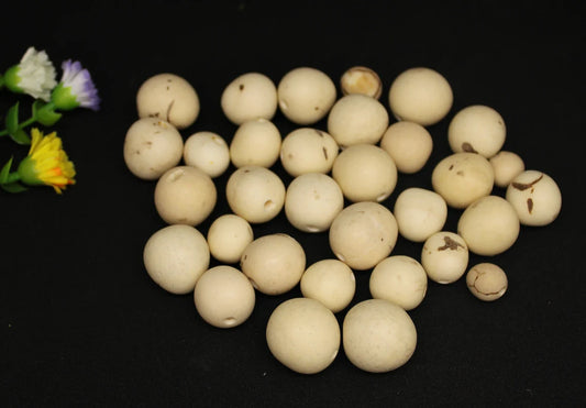 Bombona Ball Beads. 20 Beige Pieces.