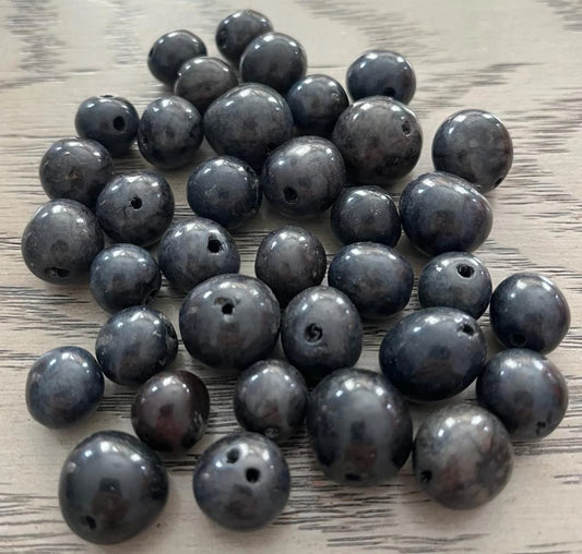 Bombona Ball Beads. 30 Black Pieces.