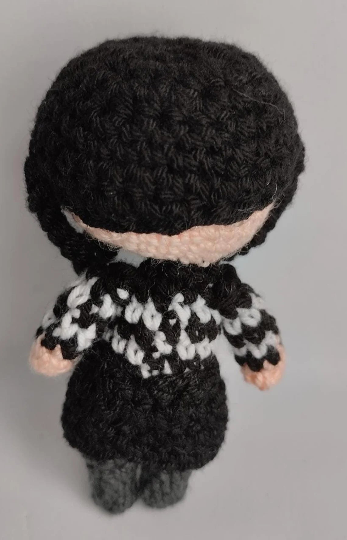 Crochet Small Wednesday Addams. Amigurumi