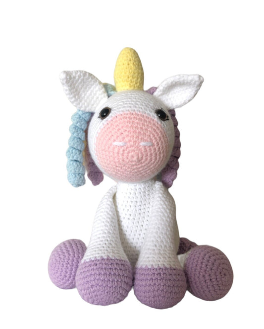 Unicorn. Handmade Crochet Stuffed Animal. Crochet amigurumi