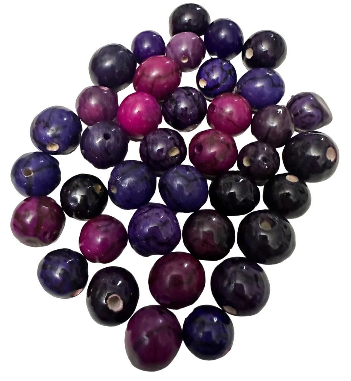 Bombona Ball Beads. 20 Purple Pieces.