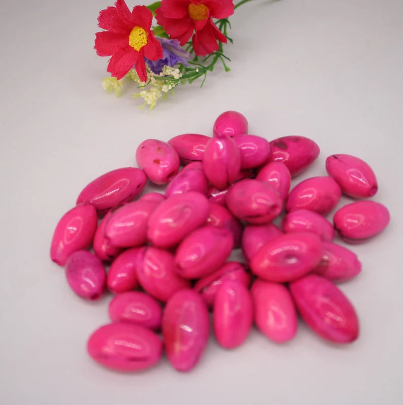 Camajuro Beads. 30 Pink Pieces.