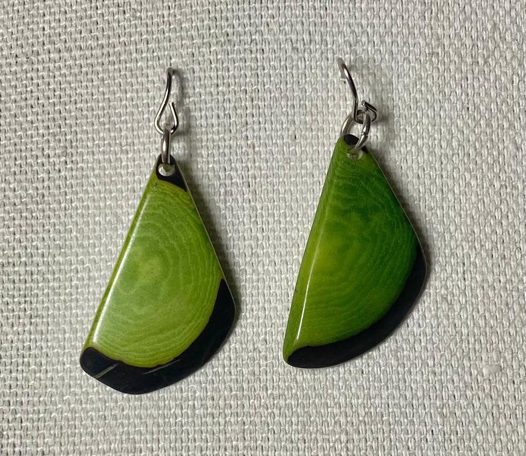 Valentine's Gift Tagua Necklace and Earrings Set Sustainable Jewelry Spring Fall Handmade Natural Eco Jewelry from Colombia Gift For Women